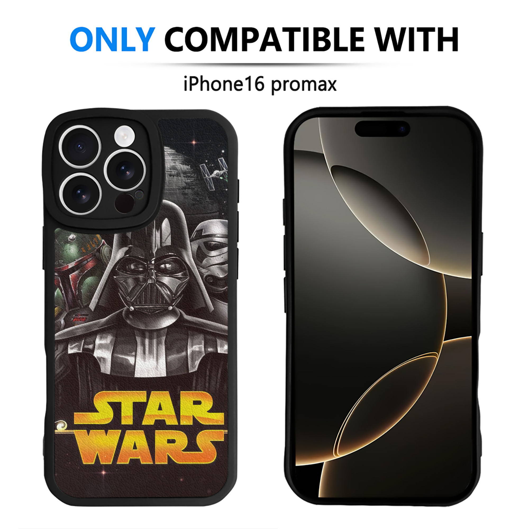 （画像用） スター・ウォーズ Star Wars 【iPhone 16シリーズ対応】シリコンスマホケース（レザー調） 材質：シリコン